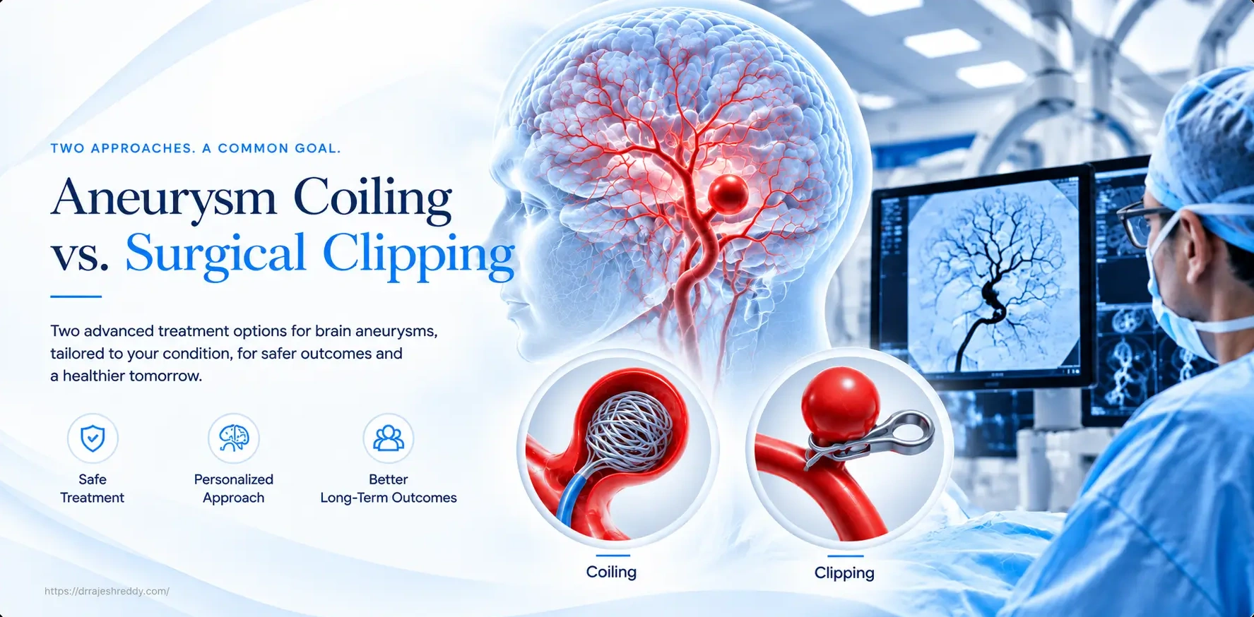 Aneurysm Coiling vs Surgical Clipping Comparison